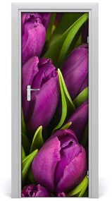 Fototapeta samolepiace fialové tulipány 75x205 cm