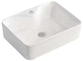 Erga Ryann, umývadlo na dosku 485x370x135 mm, biela lesklá, ERG-V03-YT-037-WH