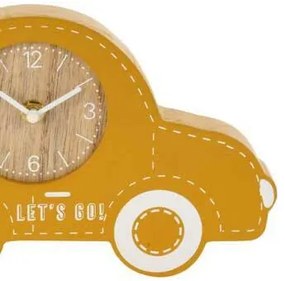 Detské stolné hodiny Car, žltá