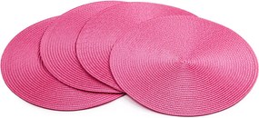 Jahu Prestieranie Deco okrúhle ružová, pr. 35 cm, sada 4 ks