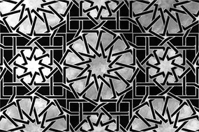 Samolepiaca tapeta orientálna mozaika v čiernobielom
