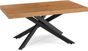 HAMPTON Rozkladací stôl 160-240 cm Zlatý dub/Čierna