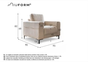 Hnedé kreslo z imitácie kože Lofty Lilly – Miuform
