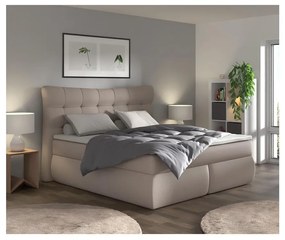Boxspringová posteľ SOFIA 180x200 cm s matracmi a topperom béžová