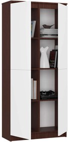 Skriňa Rexa III 80 cm wenge/biela