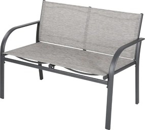 Záhradný set LOUNGE s kreslami, lavicou a stolíkom, sivý