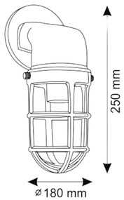 Vonkajšie nástenné svietidlo LUND 1xE27/12W/230V IP44 chróm