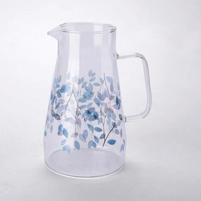 Sklenený džbán MODRÉ KVETY 1450 ml