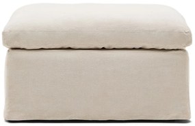 Béžová ľanová podnožka Zenira – Kave Home