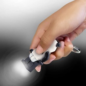 Čierno-biela kľúčenka so svietidlom Iconic Panda – LEGO®