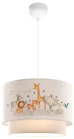 Detský luster CANDY 1xE27/40W/230V biela/hnedá