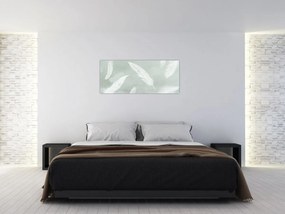 Obraz - Biele pierka (120x50 cm)