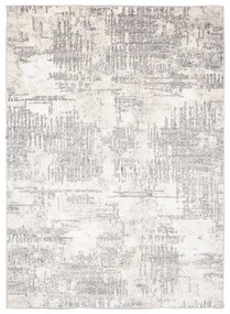Krémový dizajnový koberec so svetlým sivým vzorom Šírka: 80 cm | Dĺžka: 150 cm