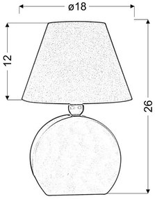 Candellux OFELIA Stolná lampa GAB. MDF 1X40W E14 Orange 41-62478