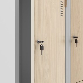Šatníková skriňa typu L sivá / dub sonoma: Eco Design JULIA, 800 x 1850 x 450 mm
