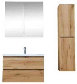 Kúpeľňová skrinka s umývadlom SAT B-Way 79x50x45 cm dub mat KSETBWAY22, 1 ks