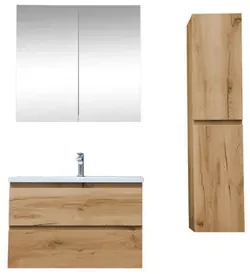 Kúpeľňová skrinka s umývadlom SAT B-Way 79x50x45 cm dub mat KSETBWAY22