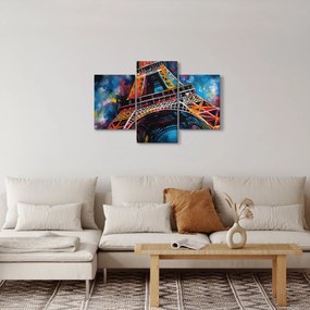 Obraz - Maľba Eiffelovej veže II. (90x60 cm)