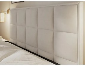 Čalúnená posteľ GRACE 160x200 cm s matracmi a úložným priestorom, béžová