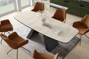 Rozkladací jedálenský stôl JONES chromix biely Rozmer stola: veľkosť-160cm