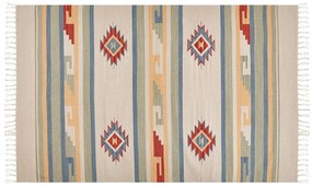 Bavlnený kelímový koberec 140 x 200 cm viacfarebný APARAN Beliani