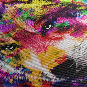 Obraz - Vlk s graffiti (90x60 cm)