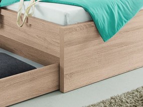 Posteľ Malmö 180x200 cm, dub Sonoma