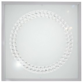 CLX LED nástenné / stropné osvetlenie ALBA, 16W, denná biela, 29x29, hranaté, veľký kruh, satinované