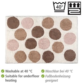 Hnedá/béžová kúpeľňová predložka z bio bavlny 60x90 cm Tibet – Wenko