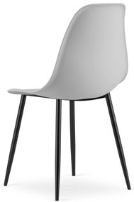 AKCIA Svetlosivá stolička OSAKA s čiernymi nohami II. akosť