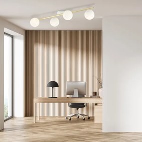 Stropné svietidlo SPLENDI 4xE14/10W/230V biela/zlatá