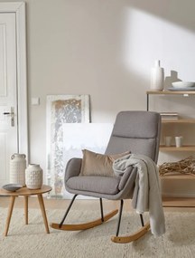 Hojdacie  kreslo Lindberg, holubia šedá látka