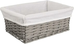 Orion Prútený košík, 40 x 30 x 16,5 cm, sivá
