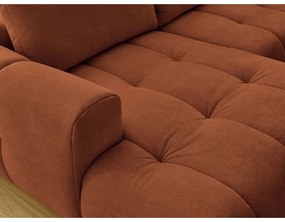 Rozkladacia/s úložným priestorom rohová pohovka v tehlovej farbe (pravý roh/do tvaru "U") Fuji – Bobochic Paris