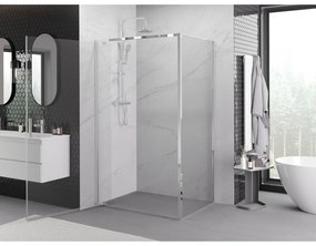 Mexen Exo, sprchovací kút s krídlovými dverami 75 x 95 cm, 6mm číre sklo, chrómový profil, 8181-075-095-01-00