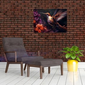 Sklenený obraz - Kolibrík (70x50 cm)