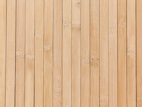 Bambusový kôš s vekom svetlé drevo KOMARI Beliani