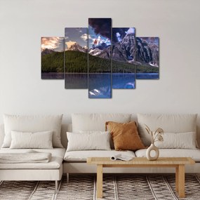 Obraz jazera a hôr (150x105 cm)