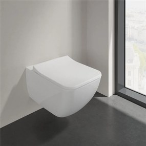 VILLEROY &amp; BOCH Collaro Combi-Pack, závesné WC s DirectFlush + WC sedátko s poklopom SlimSeat (wrapover), s QuickRelease a Softclosing, biela alpská, 4626RS01