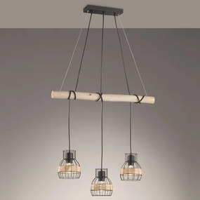 Fischer & Honsel 60798 - Luster na lanku STRAW 3xE27/40W/230V