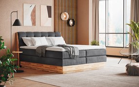 XXXLutz BOXSPRINGOVÁ POSTEĽ, 200/200 cm, antracitová - Online Only spálne - 000840005607