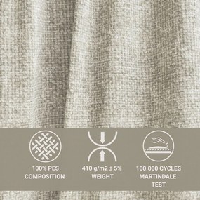 Béžová ženilková rozkladacia/s úložným priestorom rohová pohovka (ľavý roh/do L) Tonga – Maison de Rêve