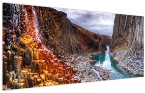 Obraz - kaňon Studlagil (120x50 cm)