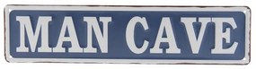 Vintage tabuľka na dvere páni "Man cave", plech 40*10 cm