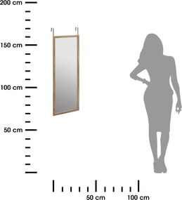 Závesné zrkadlo Basic, hnedé