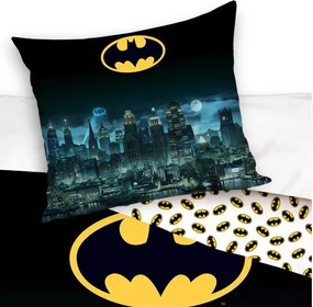 Carbotex Bavlnené obliečky 140x200 + 70x90 cm -  Batman "Nočný Gotham"