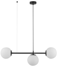 TK-LIGHTING Závesné osvetlenie CELESTE, 3xE27, 60W, guľa, čiernobiele