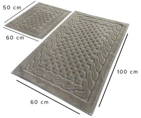 SADA 2x Kúpeľňová predložka BAMBI 60/100 cm béžová