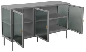 Sivá kovová vitrína 130x75 cm Rosalie – Støraa