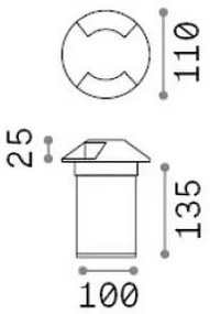 Ideal Lux - LED Nájazdové svietidlo ROCKET LED/3W/230V CRI 90 IP65 matný chróm